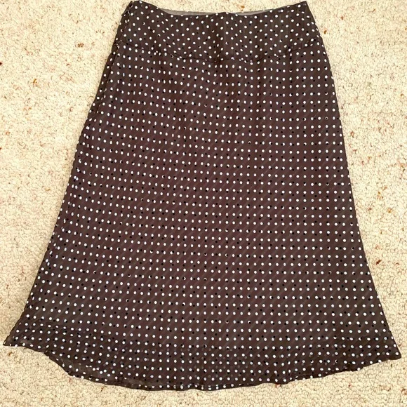 Tokyo Style Polka Dot Brown Skirt Size 6 - Picture 1 of 6